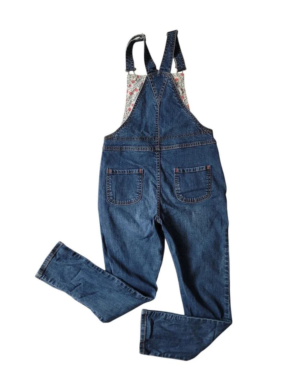 Mini‎ Boden Girls 9/10 Dark Denim Overalls Jean Bibs Cotton Stretch